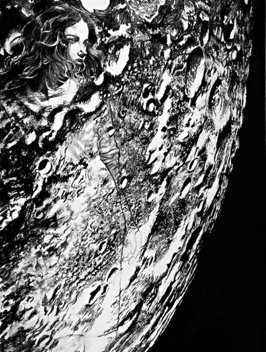 Solar Wind, 2010, graphite pencil on paper, 20 x 16 in. / 50.8 x 40.64 cm.