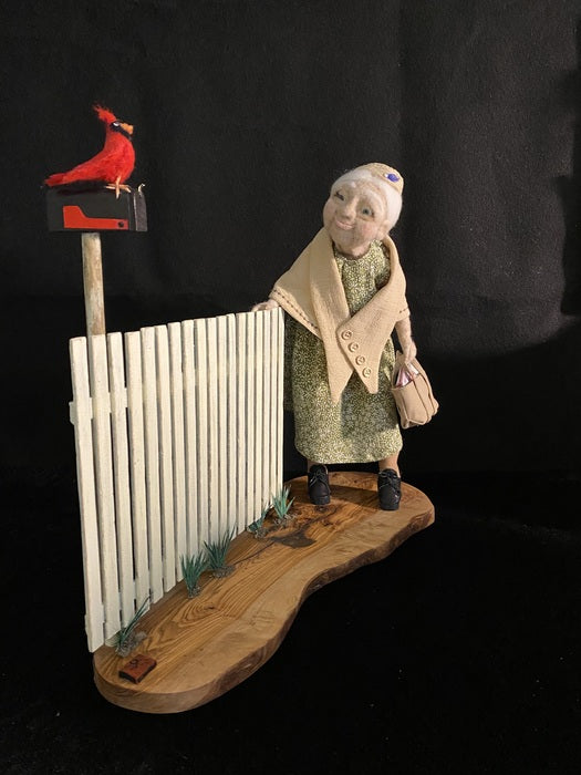 Spring, 2024, mixed media fiber sculpture, 15 x 18 x 5 in. / 38.1 x 45.72 x 12.7 cm.