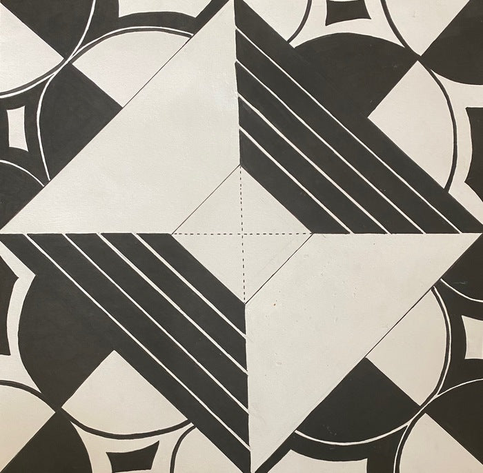 Square, 2016, acrylic and ink on card stock, 8 x 8 in. / 20.32 x 20.32 cm.