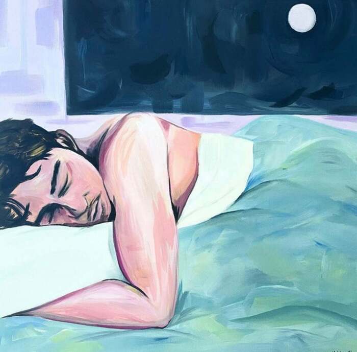 Th'inconstant Moon, 2021, acrylic on canvas, 20 x 20 in. / 50.8 x 50.8 cm.