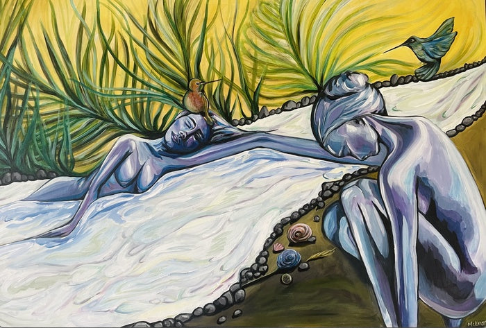 The Liminal Space (Between Death and Birth), 2024, acrylic on canvas, 60 x 90 cm. / 23.6 x 35.4 in.