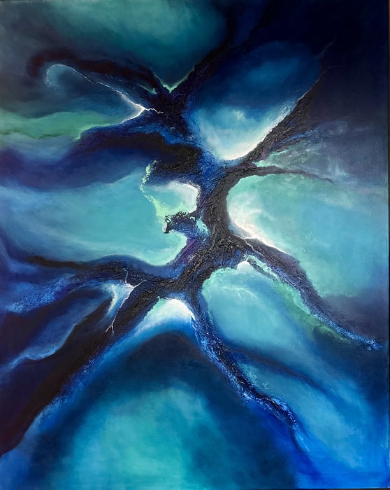 The Rising, 2024, oil/mixed media on canvas, 60 x 48 in. / 152.4 x 121.92 cm.