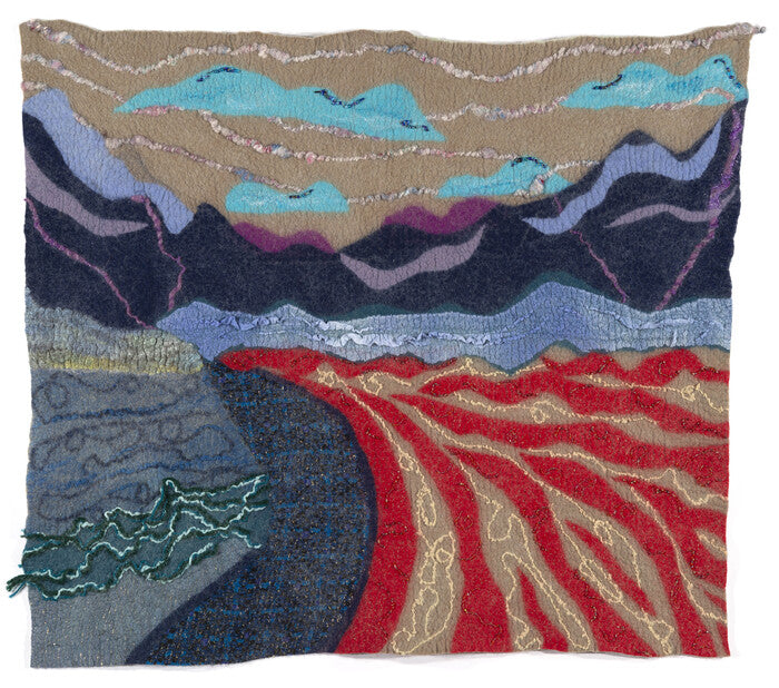 The Snake River is Burning - Wyoming, 2022, mixed media, 33 x 26 in. / 83.82 x 66.04 cm.