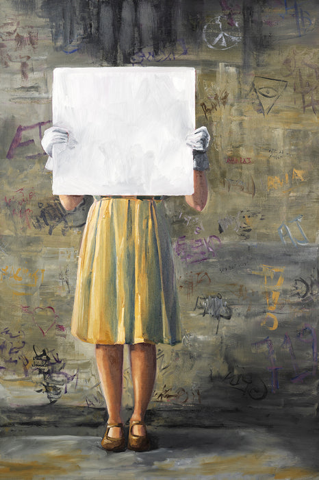 The Wall, 2023, oil on board, 36 x 24 in. / 91.44 x 60.96 cm.