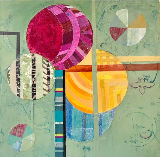Citizens Disunited, 2024, mixed media, 20 x 20 in. / 50.8 x 50.8 cm.