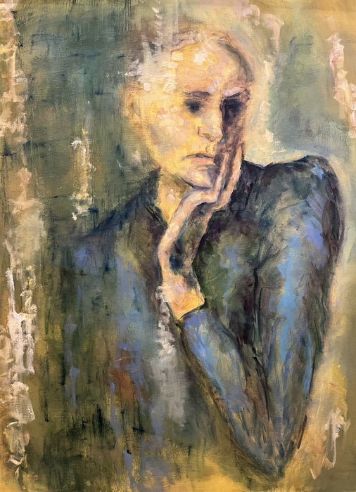 Thought, 2024, oil, 40 x 30 in. / 101.6 x 76.2 cm.