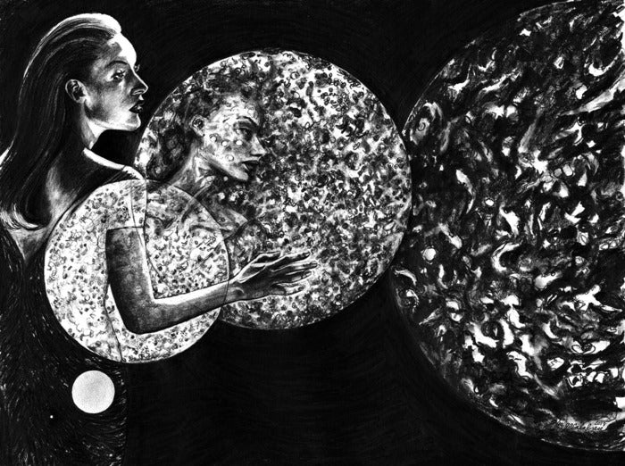 To Reach the Stars, 2022, graphite pencil on paper, 20 x 16 in. / 50.8 x 40.64 cm.