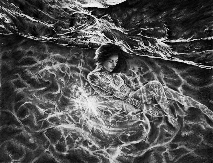 Too Much To Dream, 2015, graphite pencil on paper, 20 x 16 in. / 50.8 x 40.64 cm.