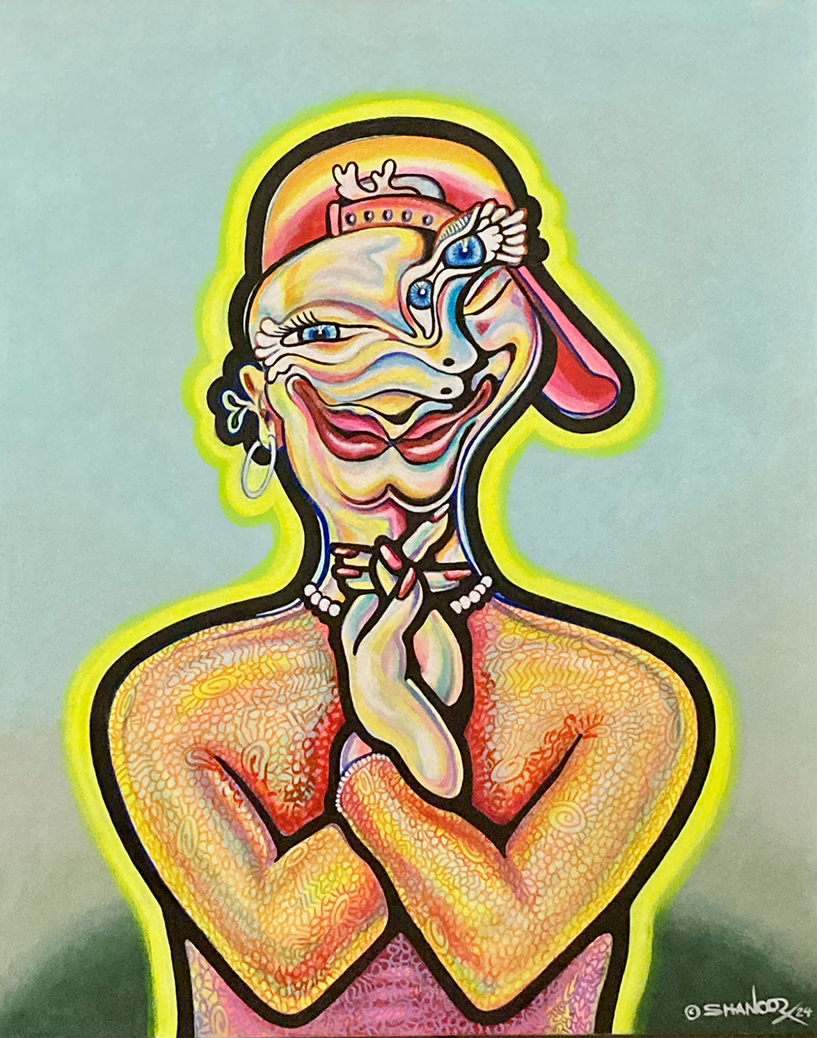 Two Lips, 2024, acrylic on canvas, 24 x 30 in. / 60.96 x 76.2 cm.