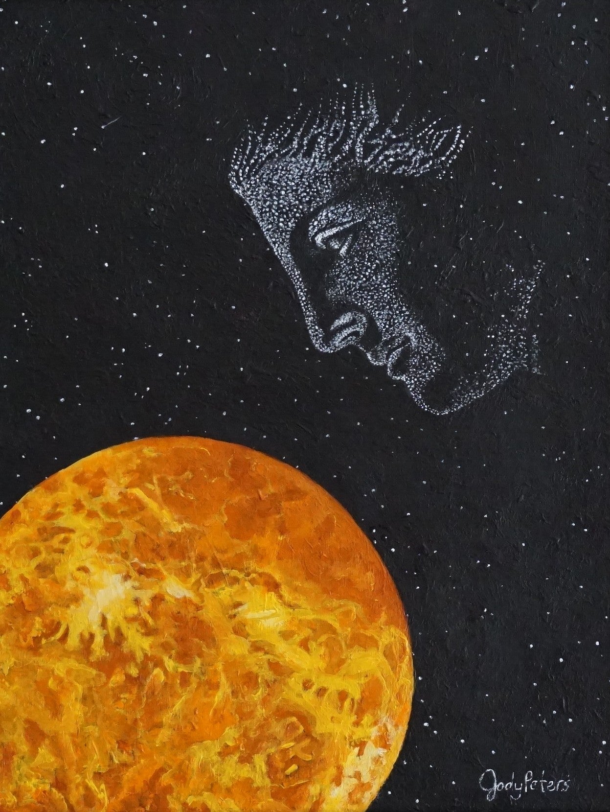 Venus Meets Venus, 2024, acrylic on canvas, 14 x 18 in. / 35.56 x 45.72 cm.