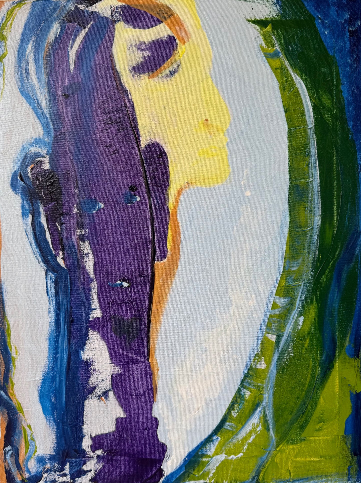 We Are Not Alone, 2025, acrylic on canvas, 18 x 24 in. / 45.72 x 60.96 cm.