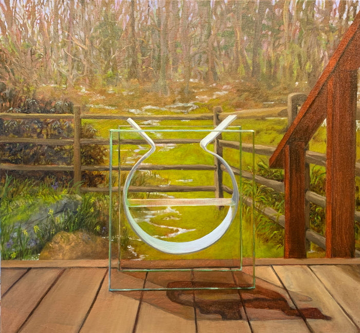 Water Garden, 2022, oil on canvas, 30 x 28 in. / 76.2 x 71.12 cm.