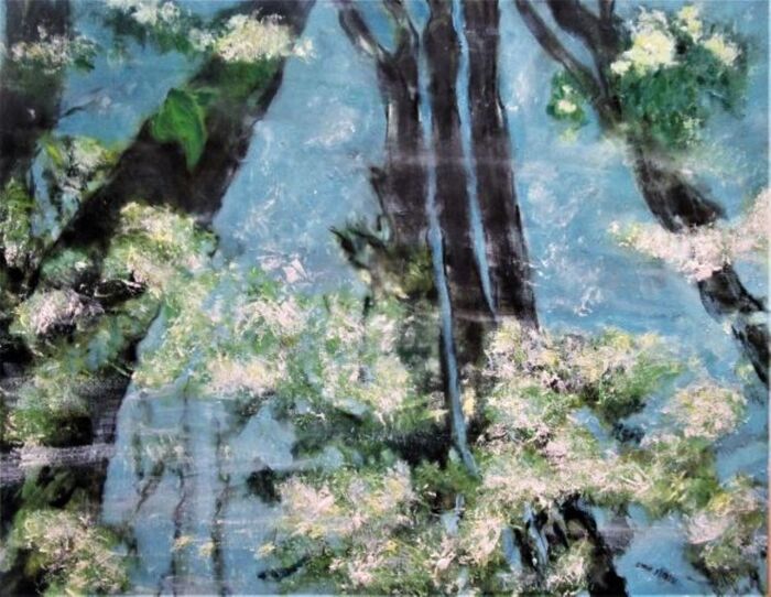 What Lies Beneath #1, 2021, oil on canvas, 20 x 30 in. / 50.8 x 76.2 cm.
