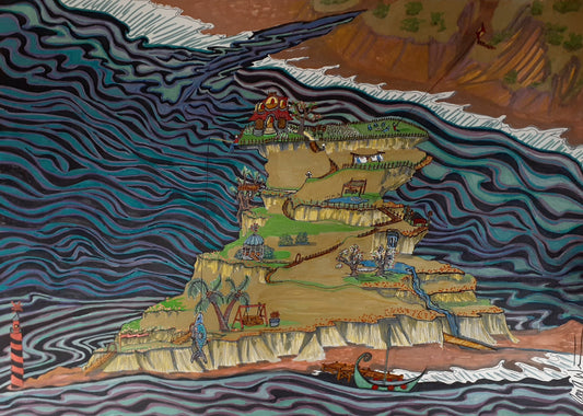 Where I'll Be, 2024, mixed media, 22 x 30 in. / 55.88 x 76.2 cm.