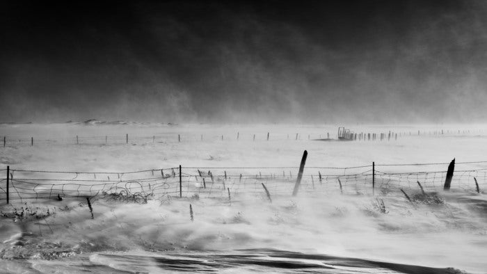 Wyoming Snow, 2022, photogravure, 10 x 18 in. / 25.4 x 45.72 cm.