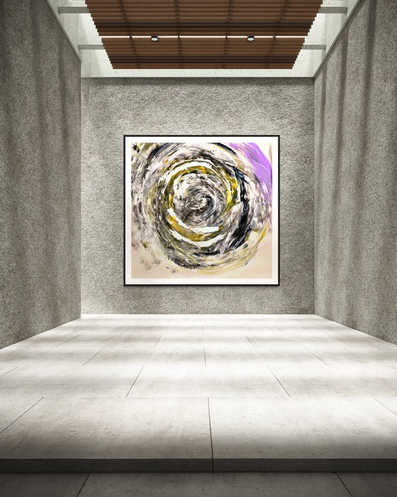 Zen Rose, 2024, acrylic & modeling medium on canvas, 48 x 36 in. / 121.92 x 91.44 cm.