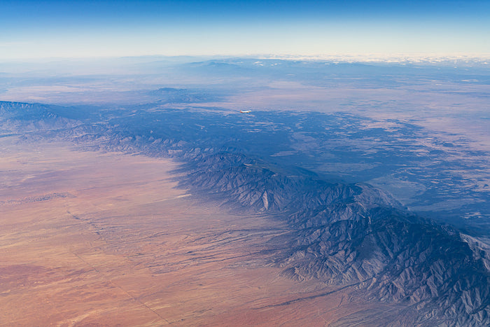 Airplane Over Mountains, 2018, fine art print on hahnemuhle museum quality papers, 24 x 30 in. / 60.96 x 76.2 cm.
