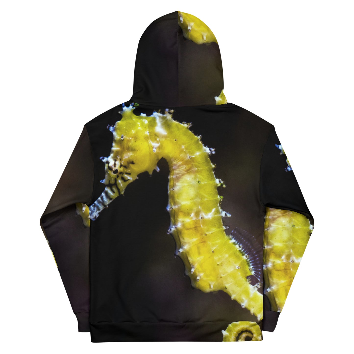 Yellow Seahorse Hoodie, 2023, polyester and cotton