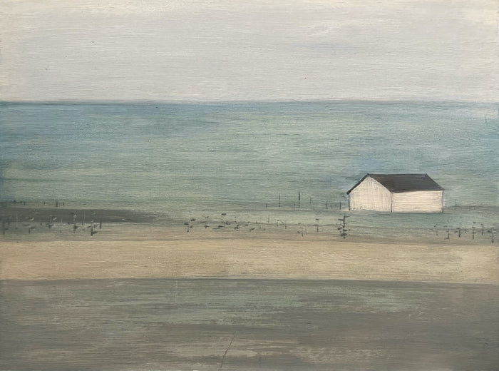 And a House, 2022, oil on board, 18 x 24 in. / 45.72 x 60.96 cm.