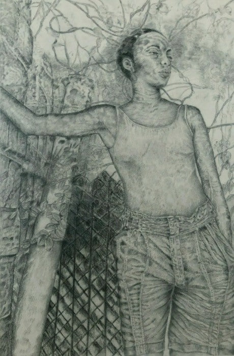 Androgyny, 2022, mixed media, 32 x 24 in. / 81.28 x 60.96 cm.