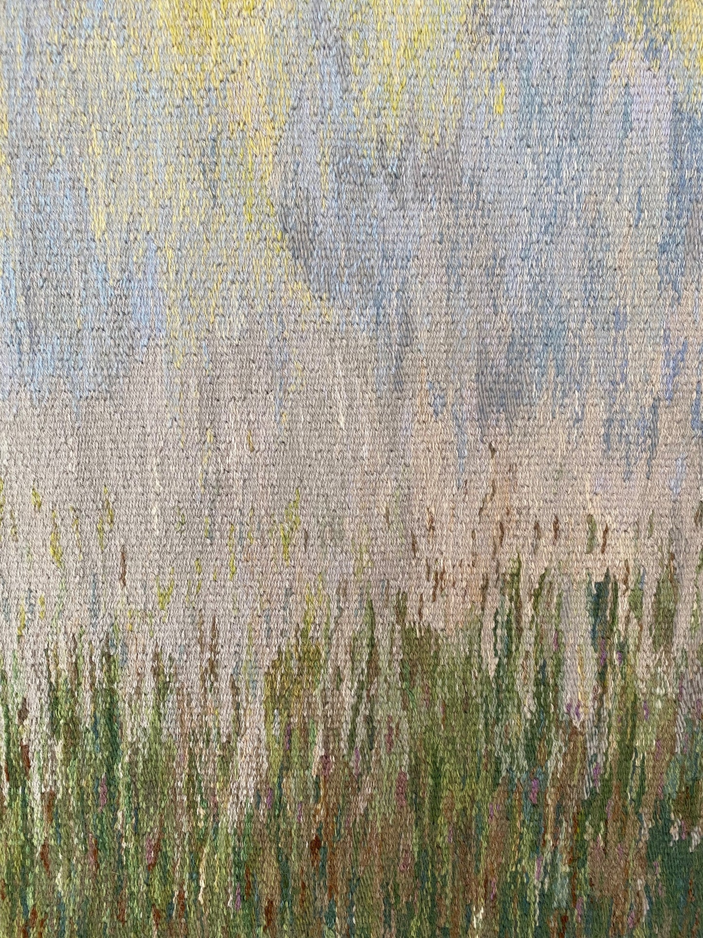 April, 2022, tapestry, 47 x 78 in. / 119.38 x 198.12 cm.