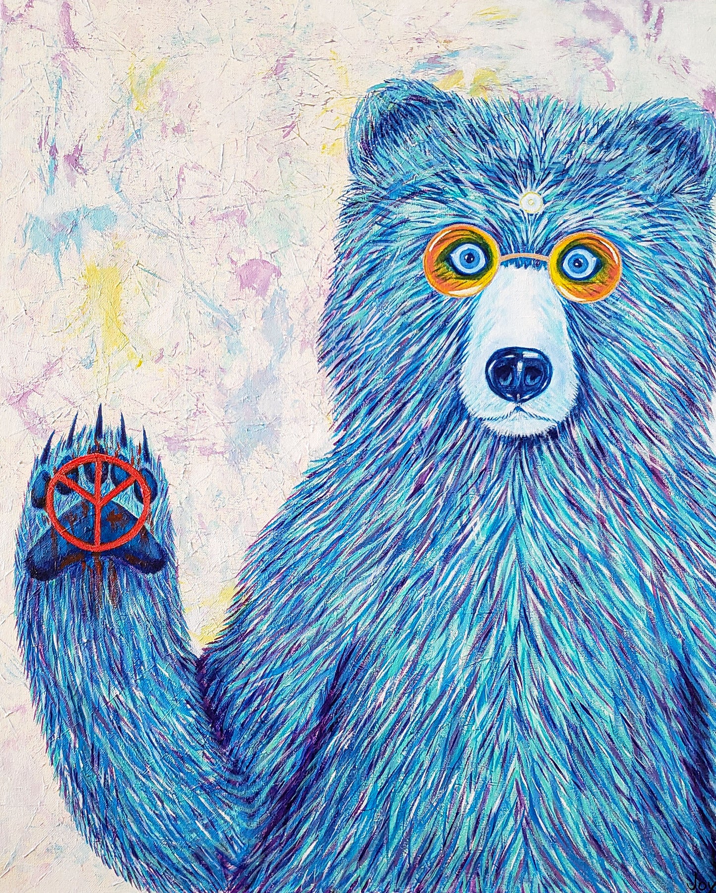 Bear Necessities, 2023, acrylic, 24 x 30 in. / 60.96 x 76.2 cm.