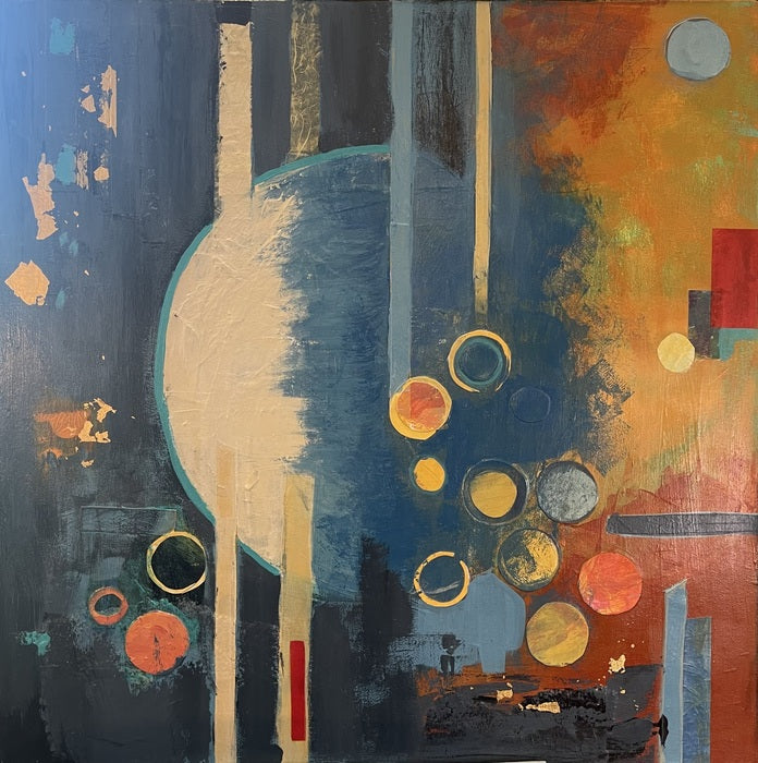 Bending Sunlight, 2022, mixed media, 24 x 24 in. / 60.96 x 60.96 cm.