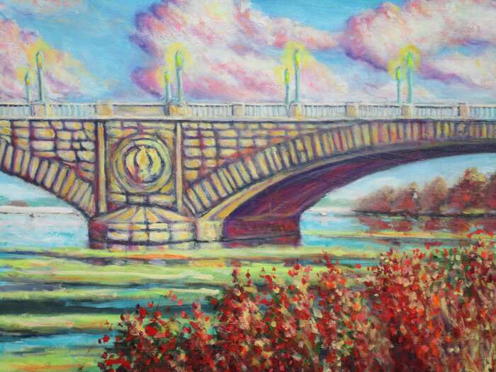 Bicycle Trail on the Potomac River, 2023, oil on canvas, 30 x 24 in. / 76.2 x 60.96 cm.
