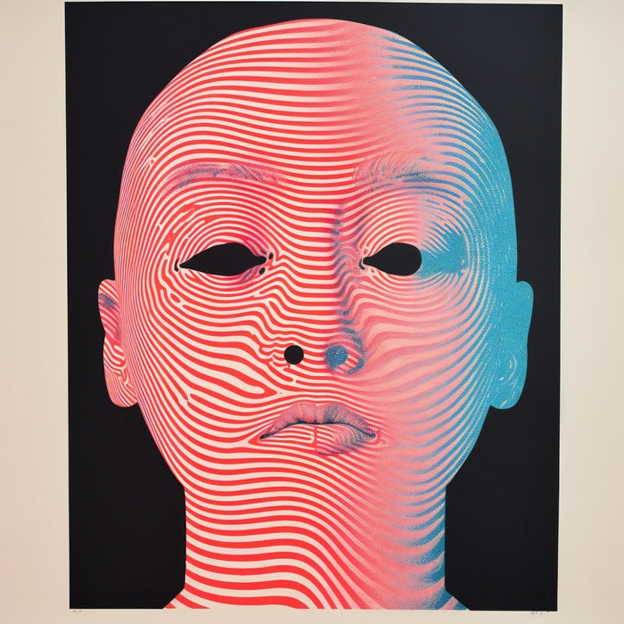 Biometrics, 2023, digital art, 30 x 30 in. / 76.2 x 76.2 cm.