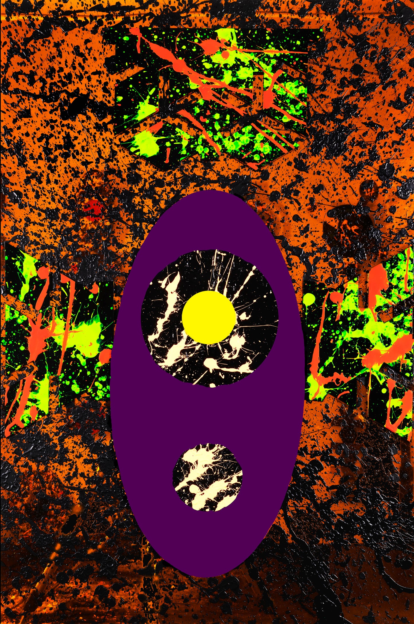 BOOK OF JUBILEES, 2024, acrylic paint on plexiglass, 36 x 24 in. / 91.44 x 60.96 cm.
