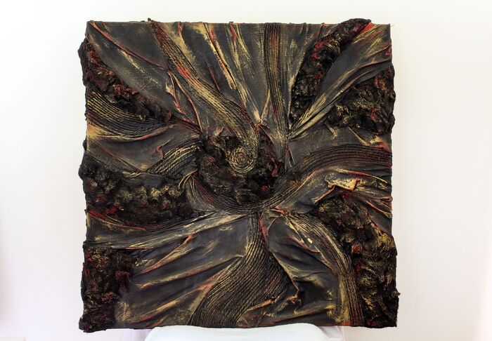 Call of the Void, 2019, mixed media, 36 x 36 in. / 91.44 x 91.44 cm.