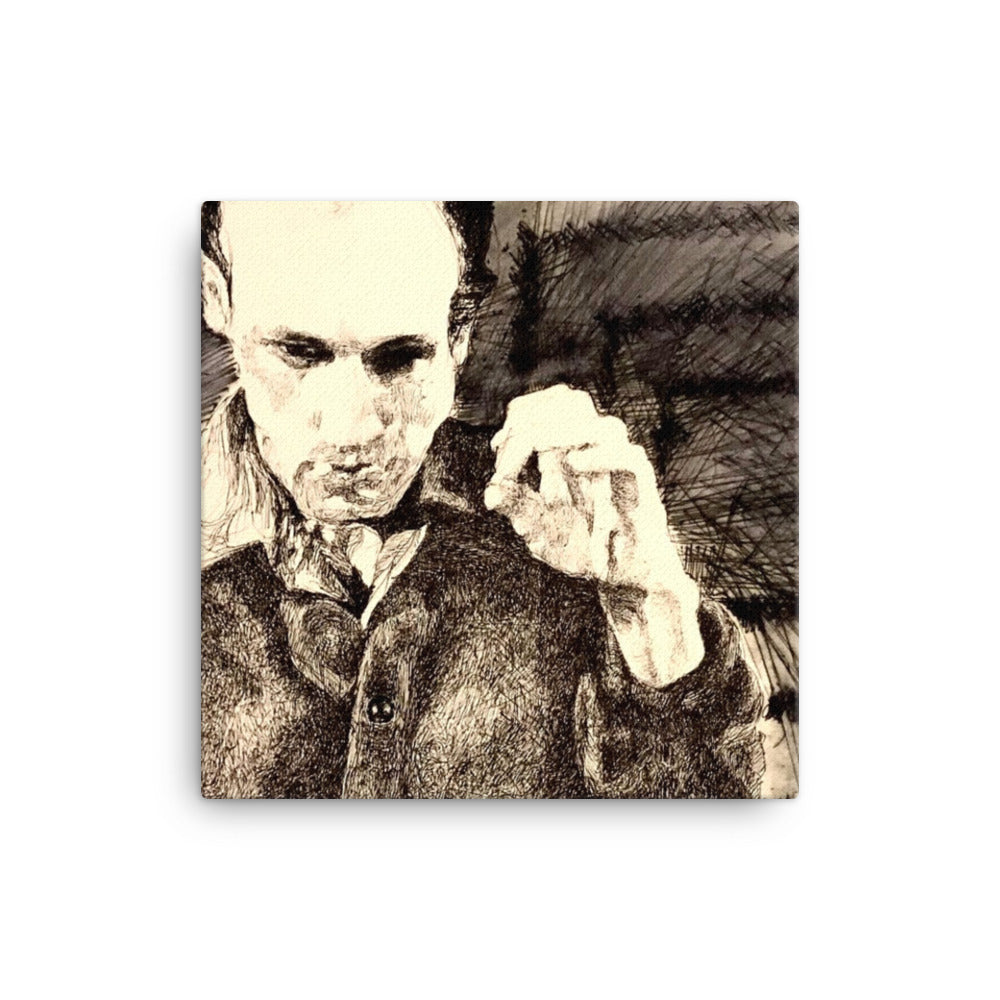 Catatonia, 2023, ink drawing on canvas print