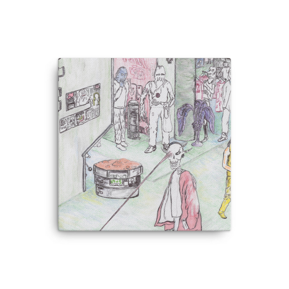 On The Winds of Change, I Lost It At The Mall Today, 2023, colored pencil on canvas print