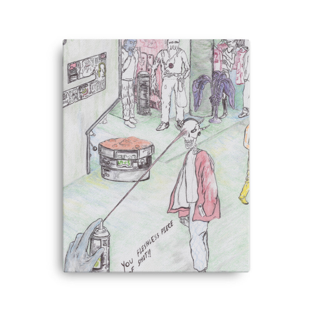 On The Winds of Change, I Lost It At The Mall Today, 2023, colored pencil on canvas print