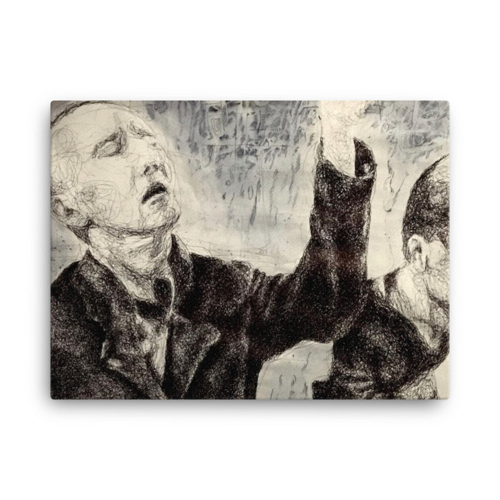 Catatonia 2, 2023, ink drawing on canvas print