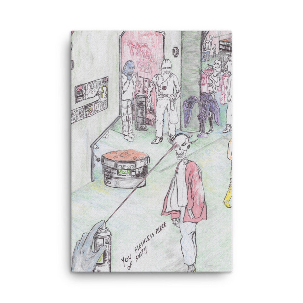 On The Winds of Change, I Lost It At The Mall Today, 2023, colored pencil on canvas print