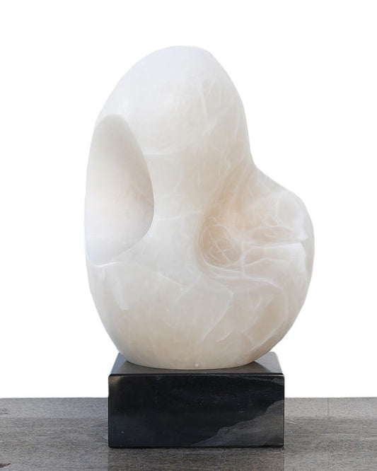 Celestial Form, 2018, stone, 15 x 12 x 7 in. / 38.1 x 30.48 x 17.78 cm.