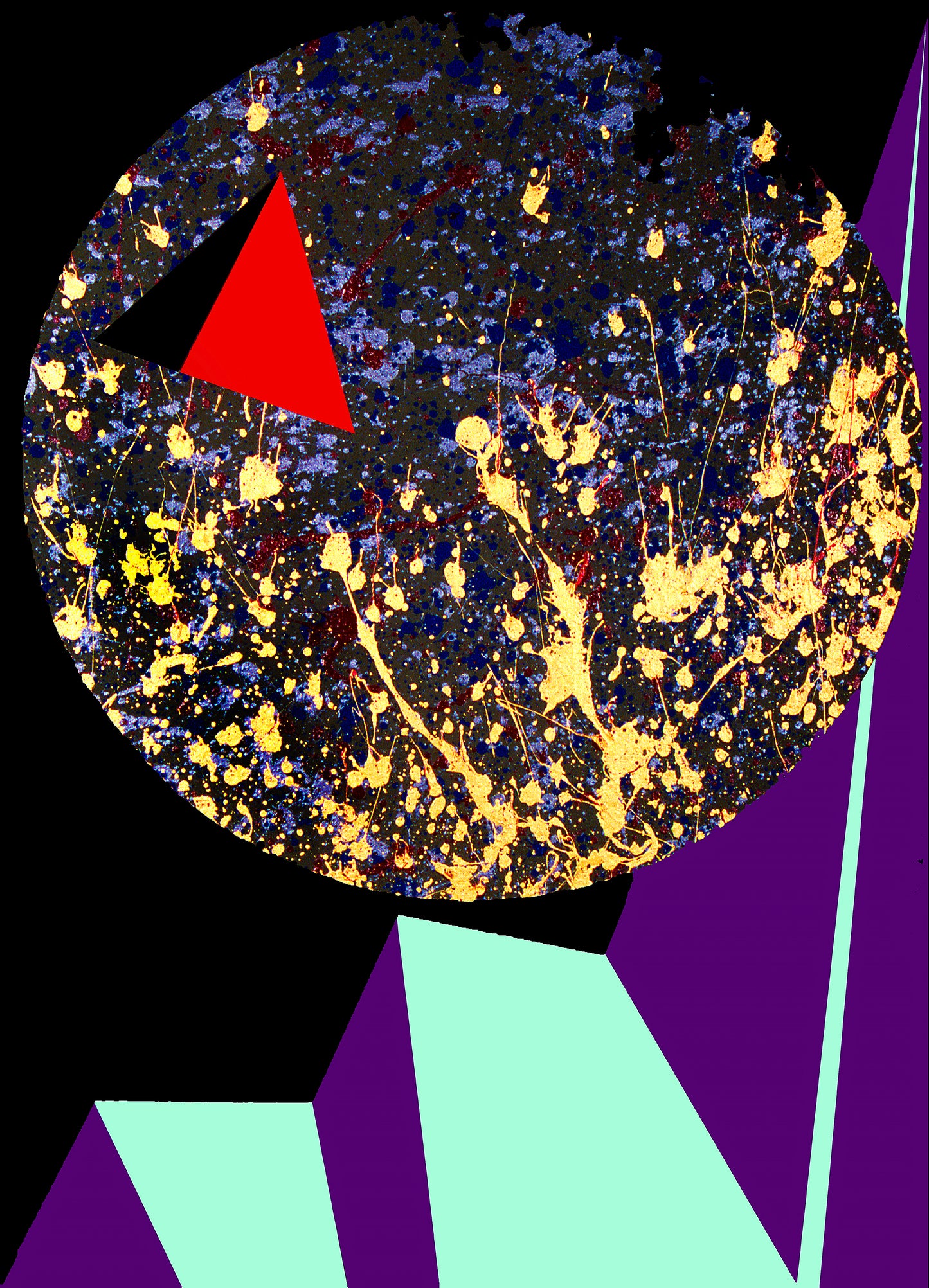COMSAT ANGELS, 2024, acrylic paint on plexiglass, 42 x 30 in. / 106.68 x 76.2 cm.