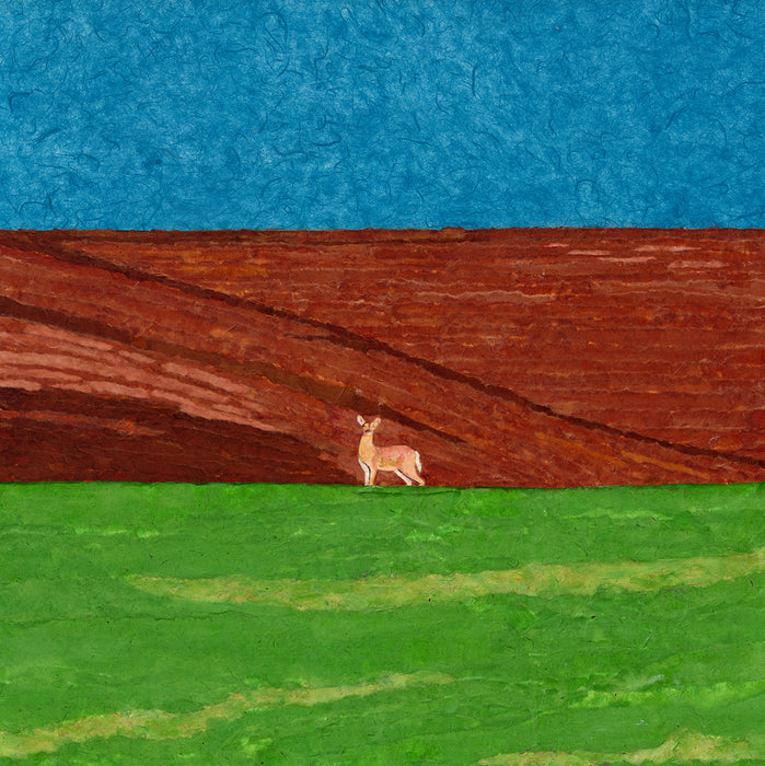 Constant Vigilance, 2022, paper on canvas, 24 x 24 in. / 60.96 x 60.96 cm.