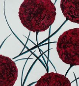 Crimson Floral Illustration, 2021, watercolor on arches watercolor paper, 22 x 30 in. / 55.88 x 76.2 cm.