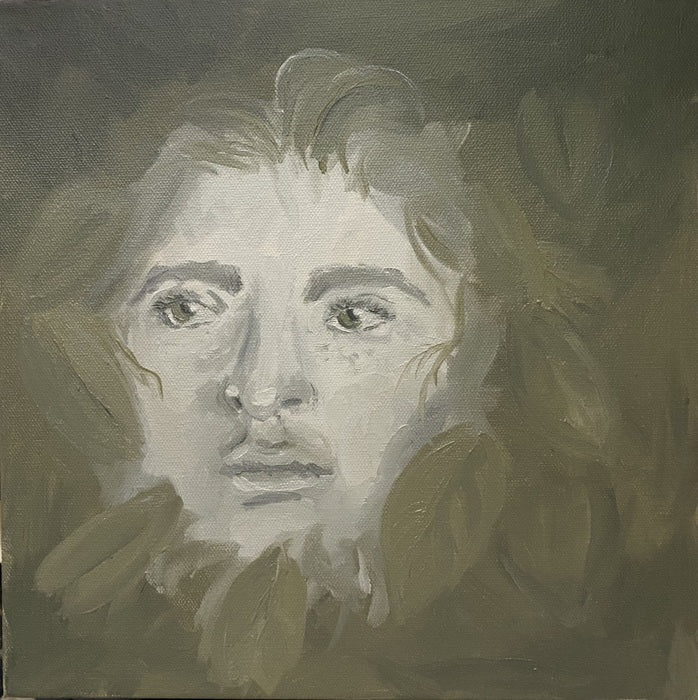 Daphne, 2023, oil on canvas, 12 x 12 in. / 30.48 x 30.48 cm.