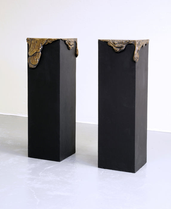 Drip/Drop (Pedestals), 2018, mixed media, 48 x 36 x 12 in. / 121.92 x 91.44 x 30.48 cm.