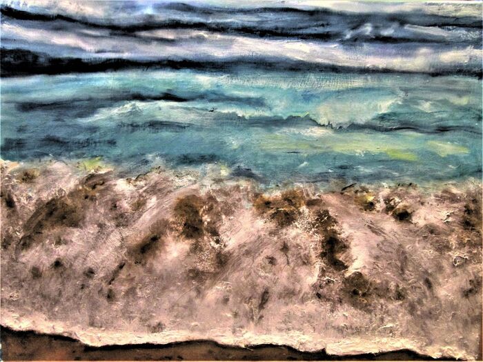 Ebb Tide 2, 2020, oil on canvas, 18 x 24 in. / 45.72 x 60.96 cm.