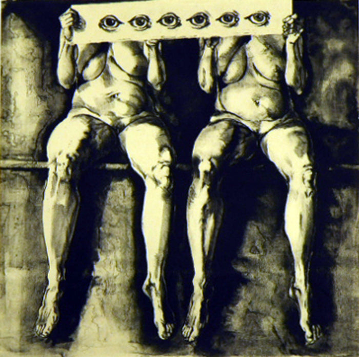 Eclat, 2018, lithograph/chine colle, 13 x 13 in. / 33.02 x 33.02 cm.