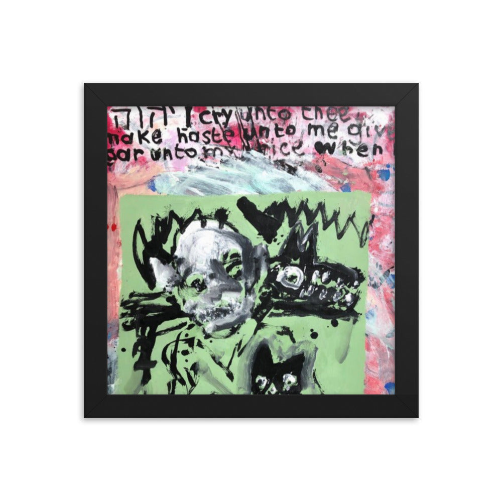With Friends, 2023, acrylic on framed paper print