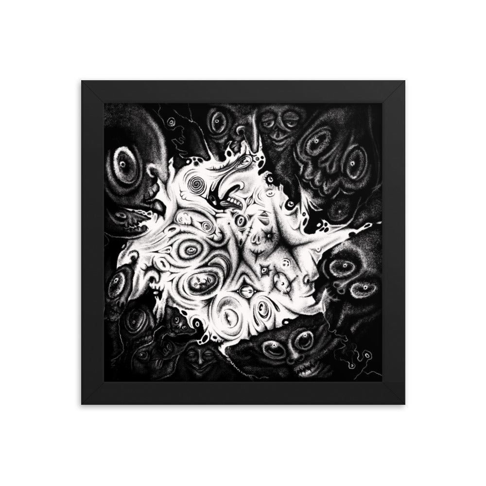 Homonculus, 2023, digital illustration on framed paper print