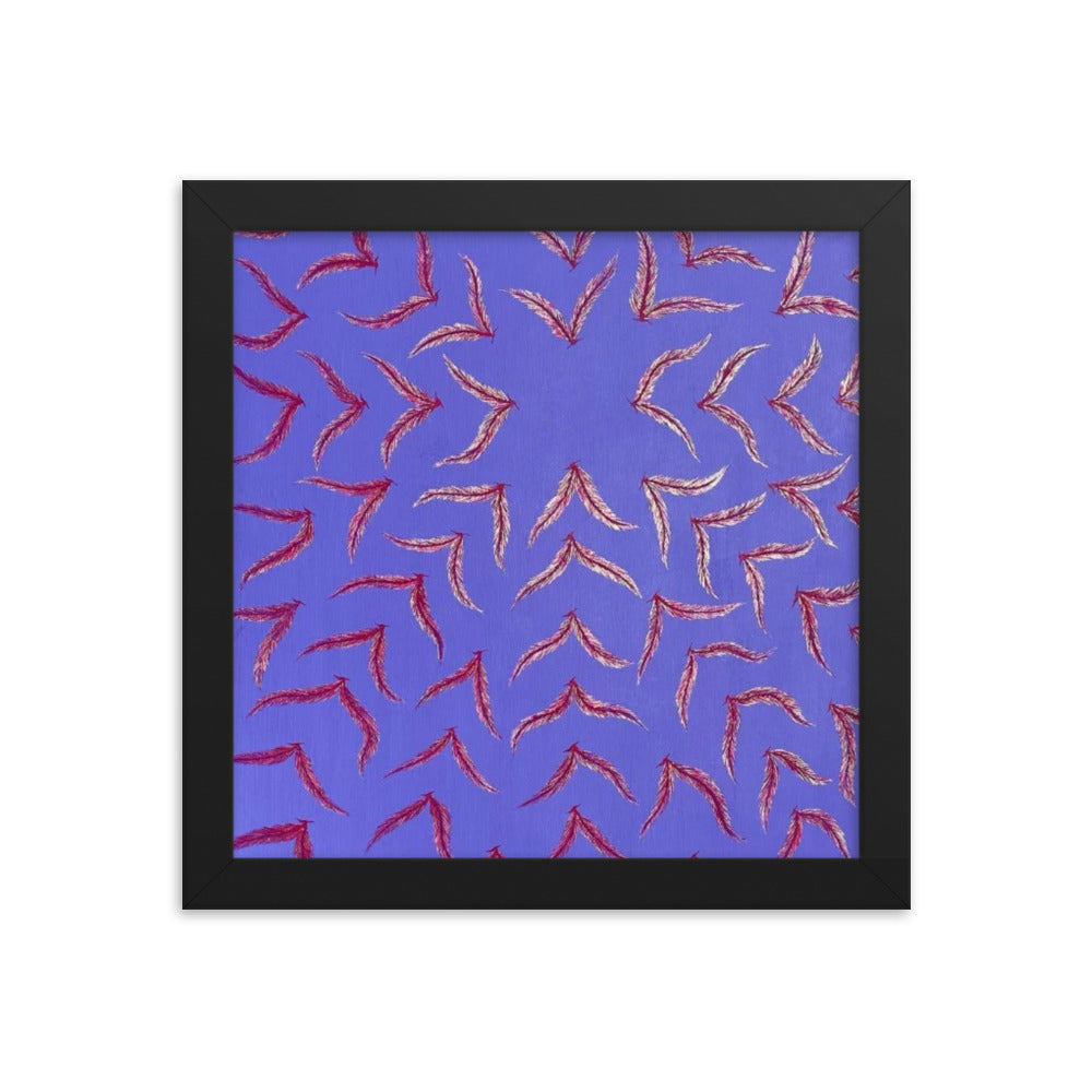 Expanding, 2023, gouache on framed paper print