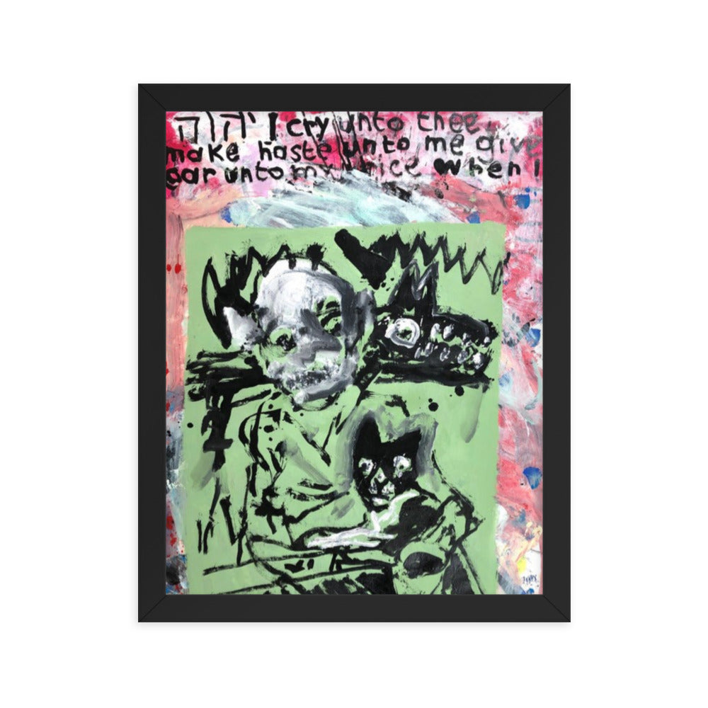 With Friends, 2023, acrylic on framed paper print