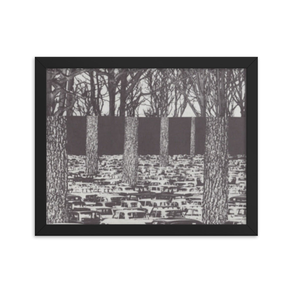 Carbon Footprint, 2023, analog assemblage on framed paper print