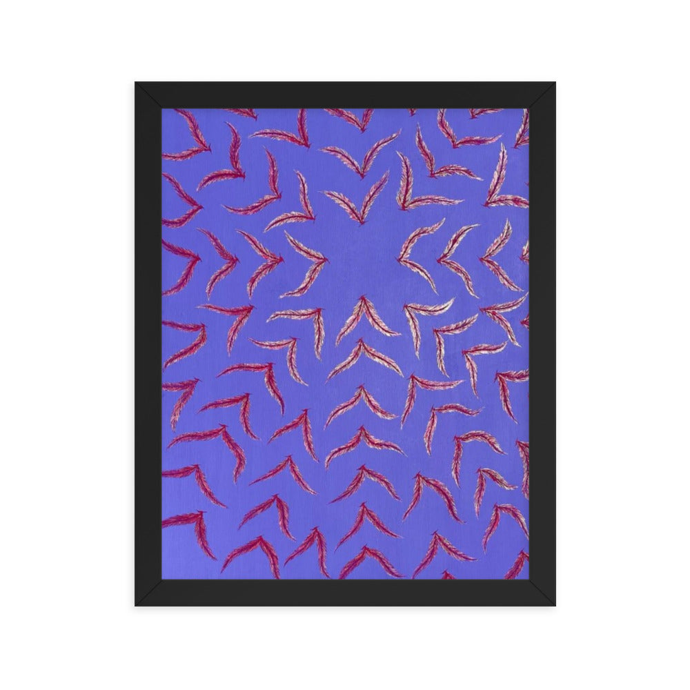 Expanding, 2023, gouache on framed paper print
